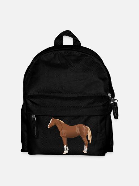 Pferd - Kinder Rucksack - Schwarz