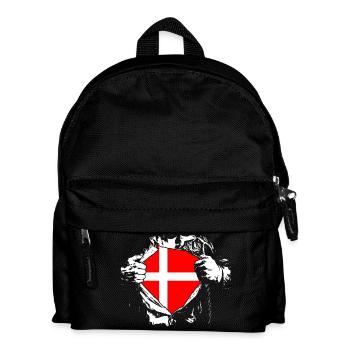 Ich liebe Dänemark - Superheld - Kinder Rucksack - Schwarz - Vorne