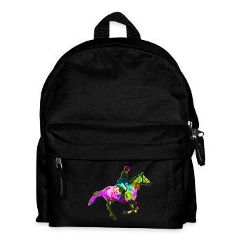 Colorful rider - Kids' Backpack - black - Front