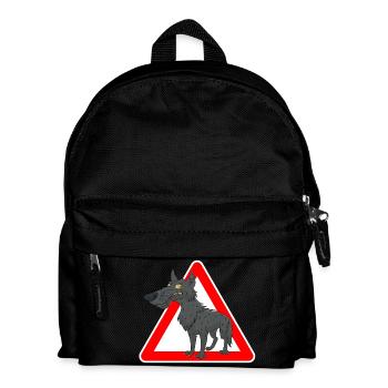Wolf - Kinder Rucksack - Schwarz - Vorne