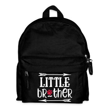 Little Brother Dog - Kinder Rucksack - Schwarz - Vorne