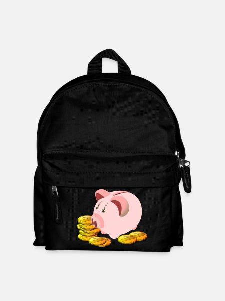 piggy bank - Kids' Backpack - black