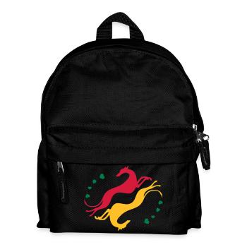 Lévriers tête-bêche - Sac à dos Enfant - noir - Devant