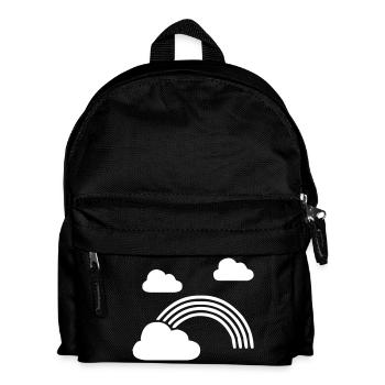 Arc-en-ciel avec nuages - Sac à dos Enfant - noir - Devant