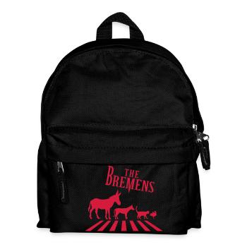 Bremer Stadtmusikanten - Kinder Rucksack - Schwarz - Vorne