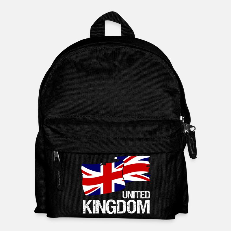 Great Britain Union Jack Flag - Design - Kids' Backpack - black