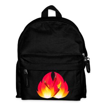 Feuriger Chilli schaft Gewürze Speise gesund - Kinder Rucksack - Schwarz - Vorne