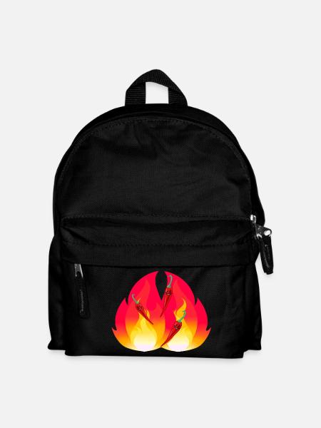 Feuriger Chilli schaft Gewürze Speise gesund - Kinder Rucksack - Schwarz