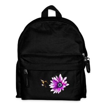 Blume und Hummel - Kinder Rucksack - Schwarz - Vorne
