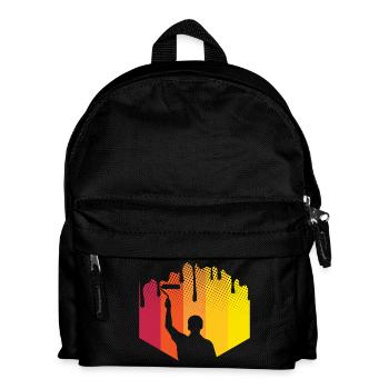 Maler - Kinder Rucksack - Schwarz - Vorne