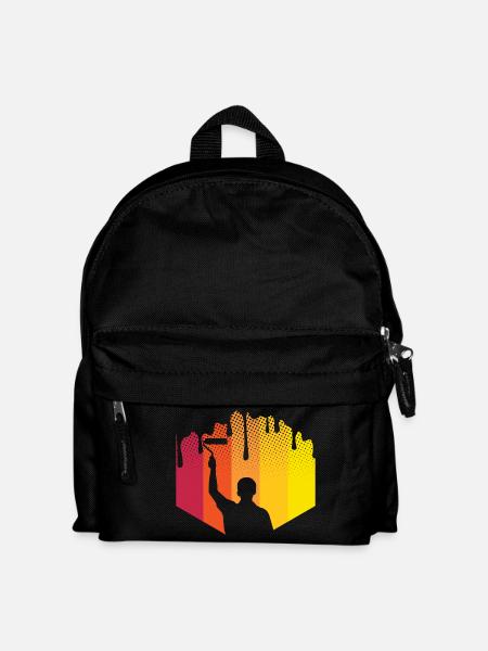 Maler - Kinder Rucksack - Schwarz