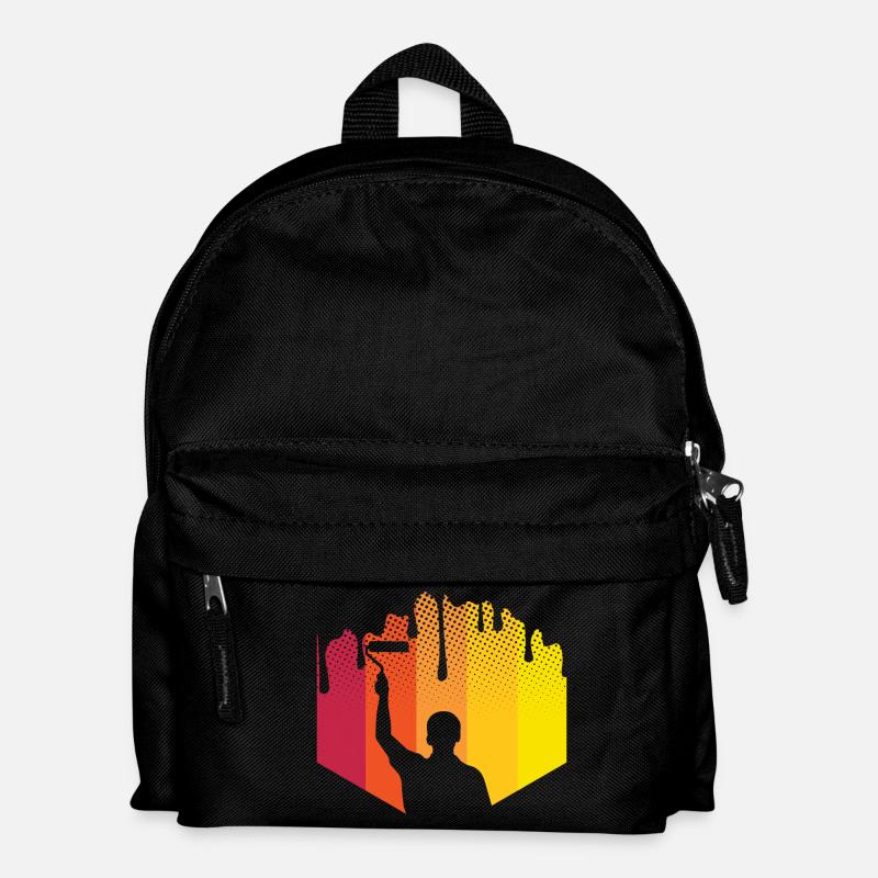 Maler - Kinder Rucksack - Schwarz