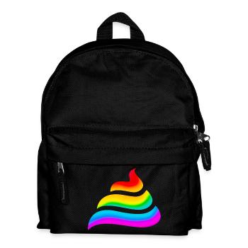 Unicorn, shit, crap, Festival, Rainbow party - Kids' Backpack - black - Front