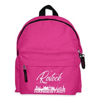 Rostock Hanseatic City - Rostock Silhouette with Seagulls - Kids' Backpack - fuchsia - Front
