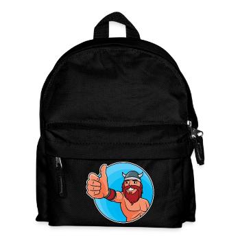 Wikinger - Daumen Hoch - Kinder Rucksack - Schwarz - Vorne