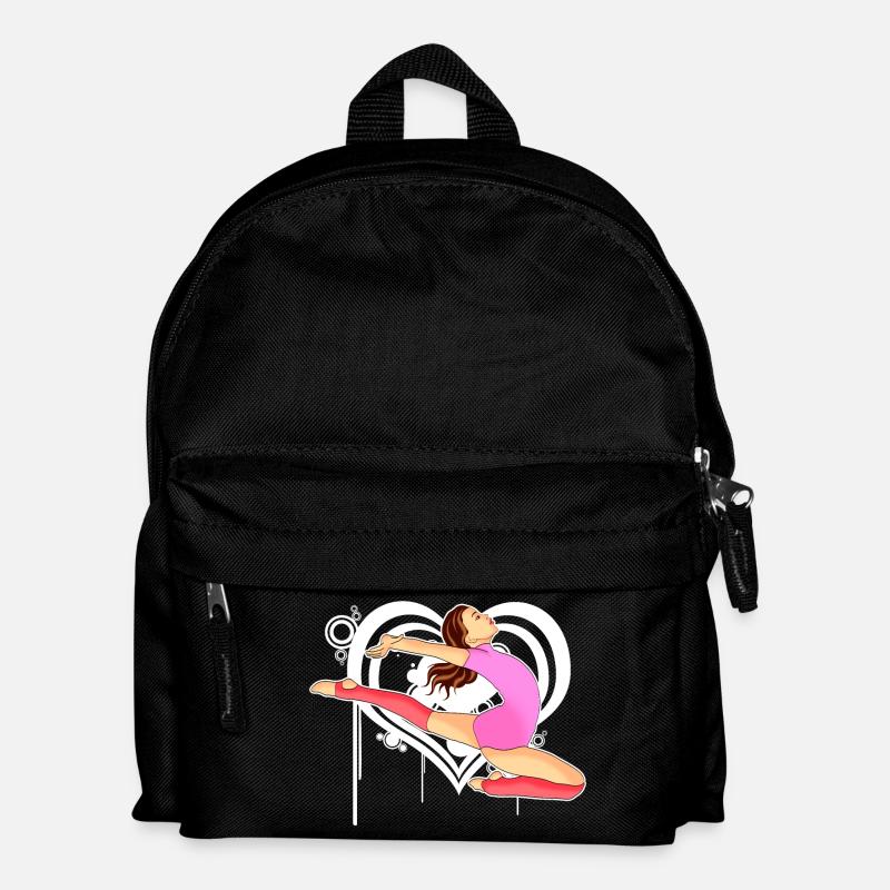 Turnen - Turnerin - Leichtathletik - Kinder Rucksack - Schwarz