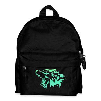 Wolf bright green - Kids' Backpack - black - Front