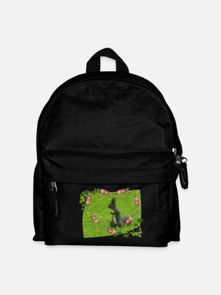 Eichhörnchen Liebe Tiere Tierfreund - Kinder Rucksack - Schwarz