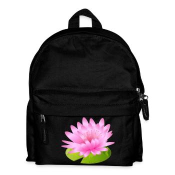 shining water lily - inspiration for great artists - Kids' Backpack - black - Front