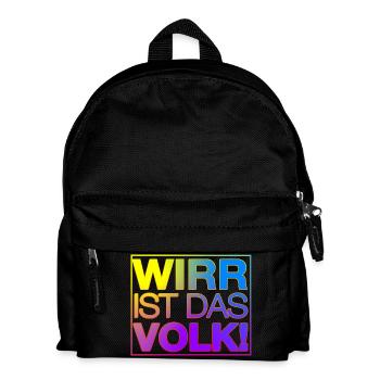 WIRR IST DAS VOLK - Kinder Rucksack - Schwarz - Vorne