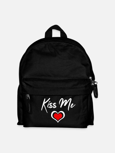 Kiss Me Herzchen - Kinder Rucksack - Schwarz