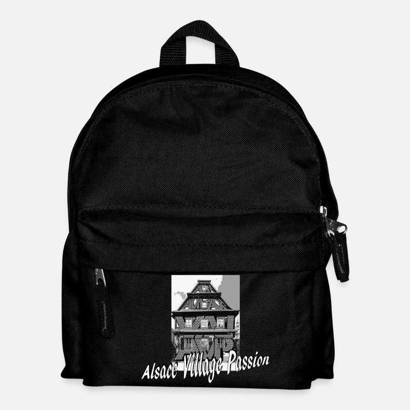 Elsässer Dorf Passion AVP Haus - Kinder Rucksack - Schwarz
