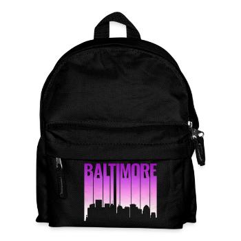 Pente de la ligne d’horizon de Baltimore - Sac à dos Enfant - noir - Devant