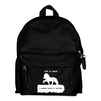 Proverbe 2 avec cheval 1 blanc - Sac à dos Enfant - noir - Devant
