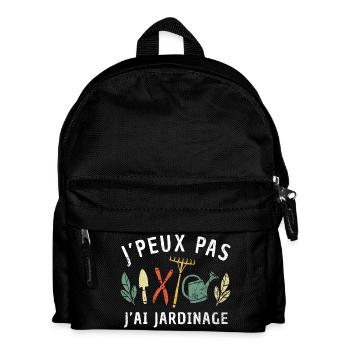 Keine Zeit - Der Garten Ruft Retro Gärtner Natur - Kinder Rucksack - Schwarz - Vorne