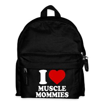 I love muscle mommies - Kids' Backpack - black - Front
