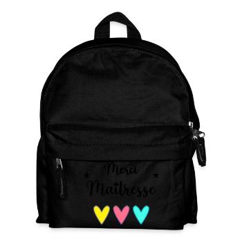 MERCI. MERCI MAÎTRESSE. CADEAU MAÎTRESSE. VACANCES - Sac à dos Enfant - noir - Devant