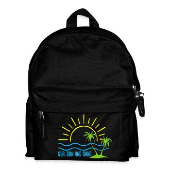 Sea, sun and sand - Kids' Backpack - black - Front