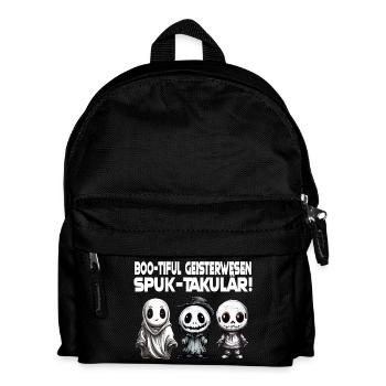 Geisterwesen Spruch Halloween Design - Kinder Rucksack - Schwarz - Vorne