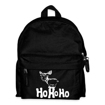 hohoho xmas reindeer Rentier Elch Symbol lustig - Kinder Rucksack - Schwarz - Vorne