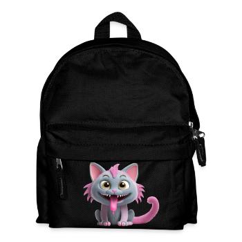 Chat monstre effrayant et mignon - Sac à dos Enfant - noir - Devant