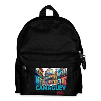 Camagüey Kuba Karibik Design - Kinder Rucksack - Schwarz - Vorne