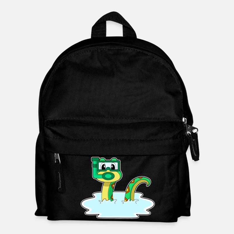 Schlange Schwimmen Schwimmbrille - Kinder Rucksack - Schwarz