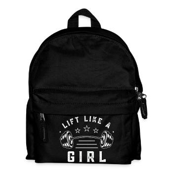 Funny Gym Quote Lift Like a Girl - Kids' Backpack - black - Front