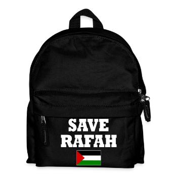 Save rafah - Kids' Backpack - black - Front
