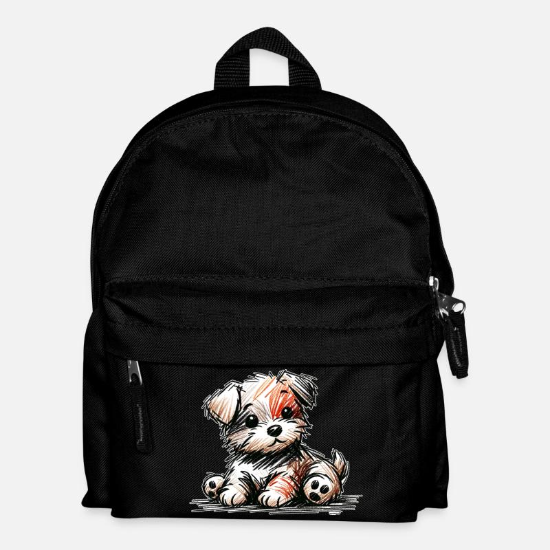 Hündchen - Kinder Rucksack - Schwarz