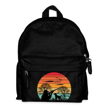 Hunt Ready - Hunting Apparel Retro Design - Kinder Rucksack - Schwarz - Vorne