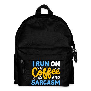 Kaffee und Sarkasmus - Kinder Rucksack - Schwarz - Vorne