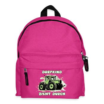 Village child pulls through - Kids' Backpack - fuchsia - Front