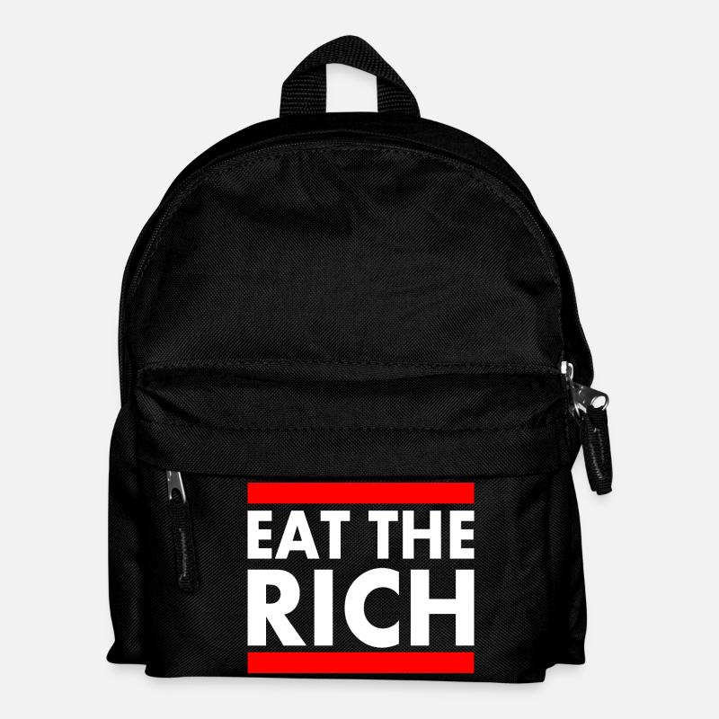 Eat the rich - Kinder Rucksack - Schwarz