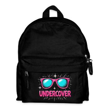 Lustige Sonnenbrille und Undercover Speech Kostüm - Kinder Rucksack - Schwarz - Vorne