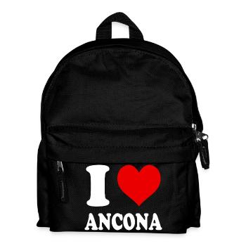 I Love Ancona Italy Funny Witty Heart - Kids' Backpack - black - Front