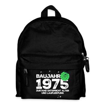 Baujahr 1975 - Kinder Rucksack - Schwarz - Vorne