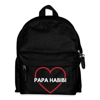 Papa habibi - Papa der Liebe - Kinder Rucksack - Schwarz - Vorne