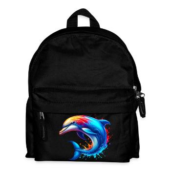 Delfin - Kinder Rucksack - Schwarz - Vorne