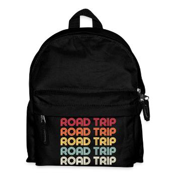Road Trip 2025 Tees Vintage Famille Assorti Voyage - Sac à dos Enfant - noir - Devant